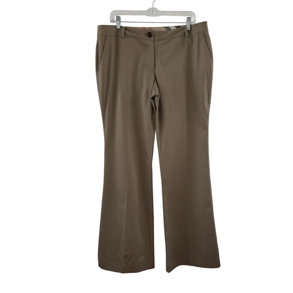 Burberry Pants - Burberry London Pants Womens 12 Beige Cotton Stretch Chino Bootcut Work Tan